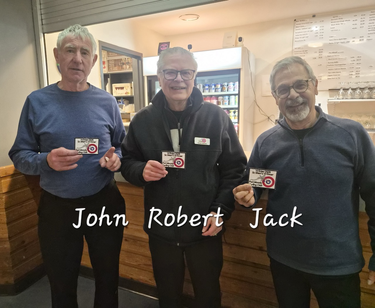 Tuesday Sr Men Winter 2026 Winners